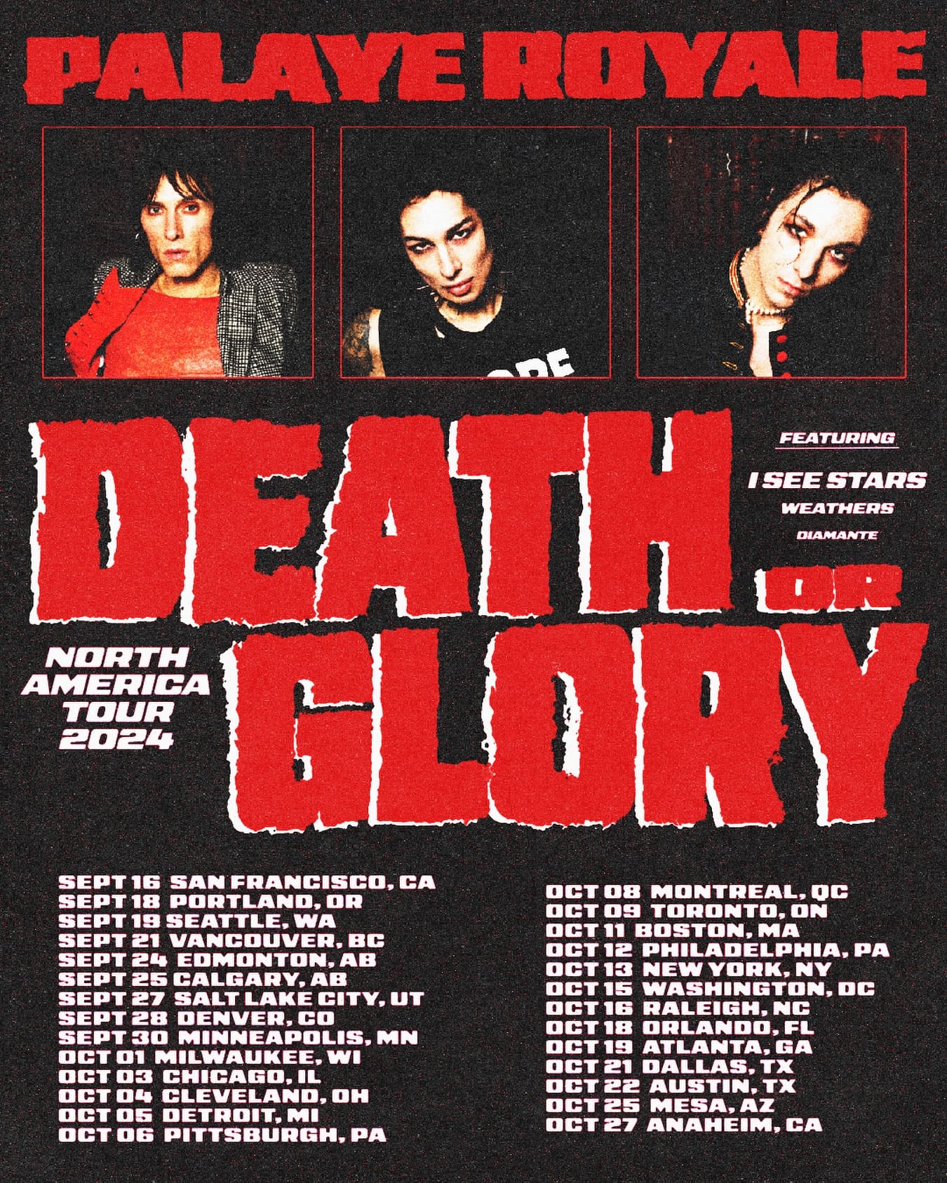 Death or Glory Tour Poster 2024